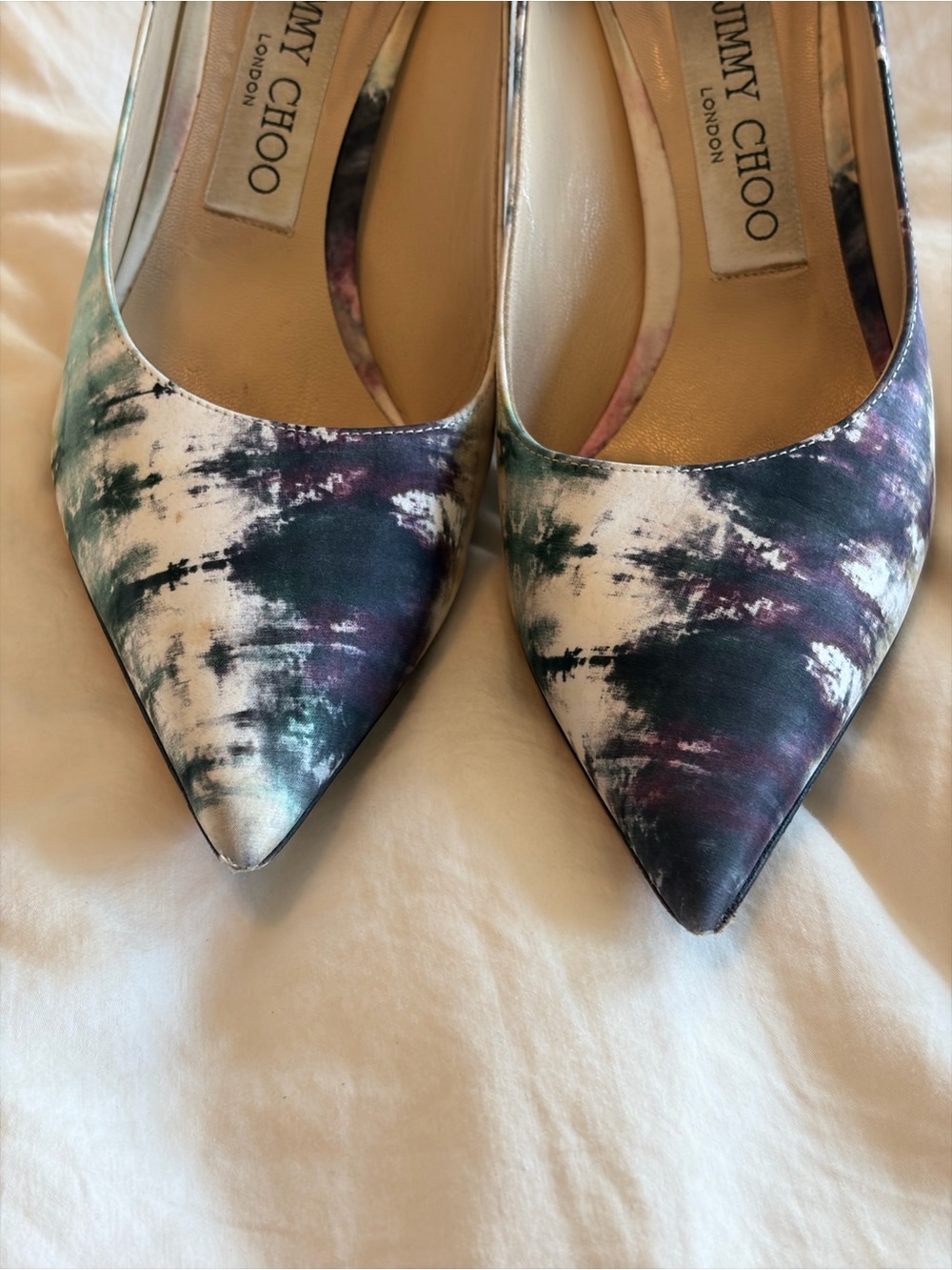 Jimmy Choo Multicolor Tie-Dye Pointed Toe Pumps